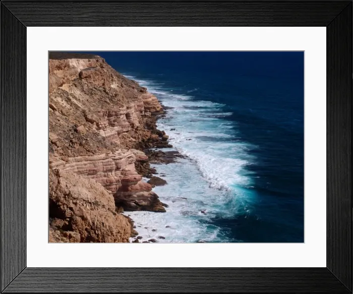 Framed Print : Coastal cliffs, Kalbarri National Park