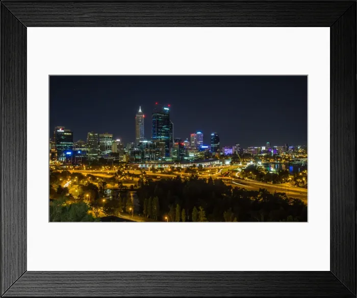Framed Print : Perth Skyline