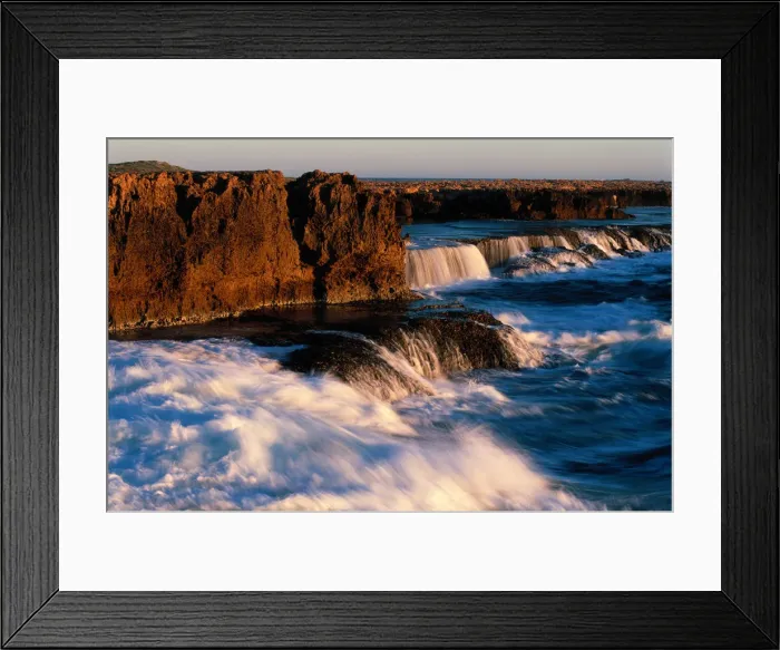Framed Print : Australia, Western Australia, Carnarvon, coastline, sunset Framed Print : Australia, Western Australia, Carnarvon, coastline, sunset