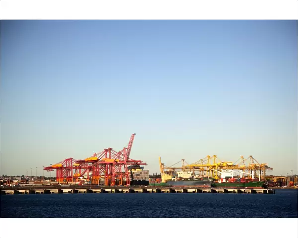 Cranes on a commercial dock