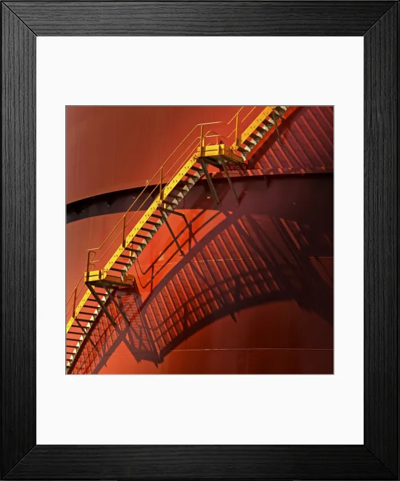 Framed Print : Stairway on Fuel Tank Framed Print : Stairway on Fuel Tank