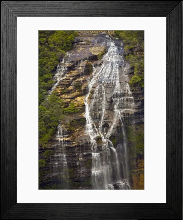 Framed Print : Waterfall down a steep slope