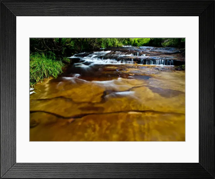 Framed Print : Minnehaha falls creek