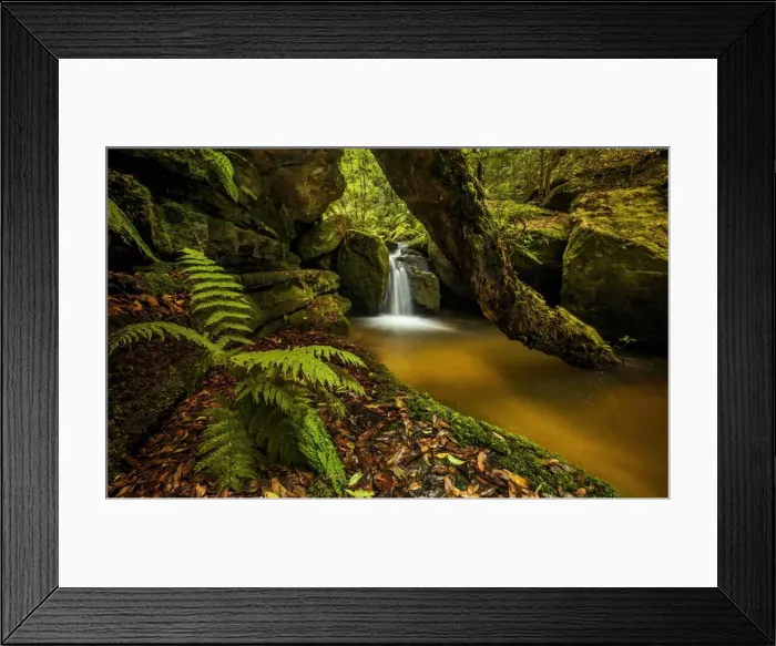 Framed Print : Downstream of Terrace Falls