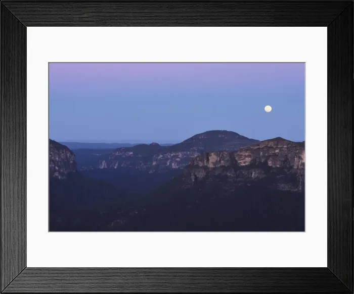 Framed Print : Moonrise over the Grose Valley