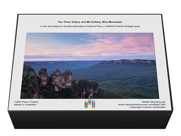 The Three Sisters and Mt Solitary, Blue Mountains