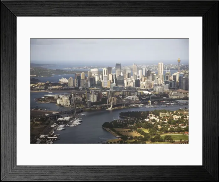 Framed Print : City skyline, Sydney, New South Wales, Australia Framed Print : City skyline, Sydney, New South Wales, Australia