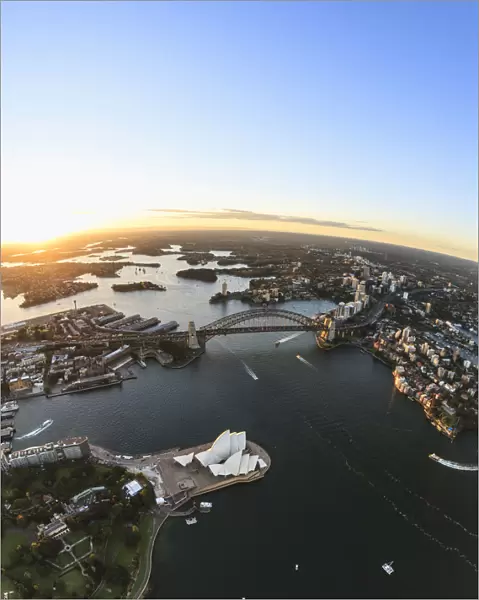 Sydney harbor at sunset, New South Wales