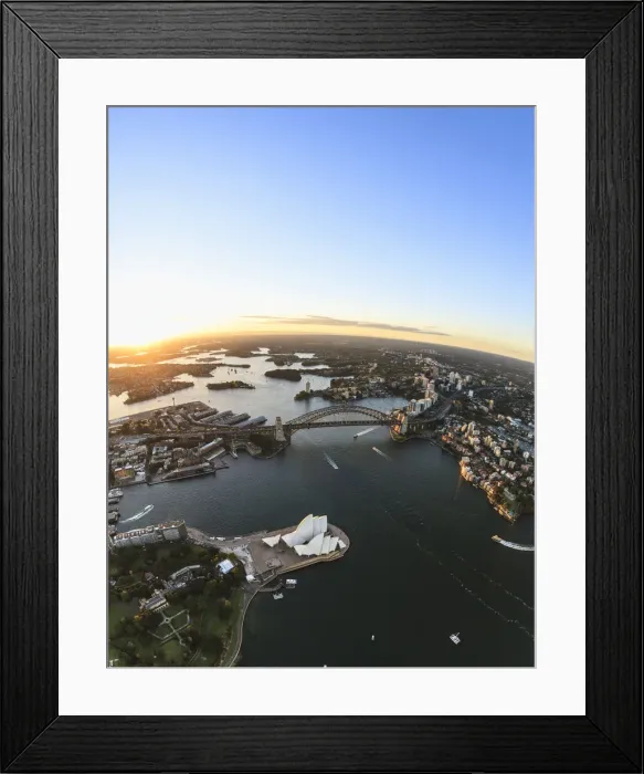 Framed Print : Sydney harbor at sunset, New South Wales