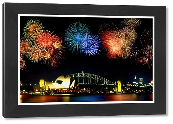 Fireworks over Sydney Harbor Bridge, Australia