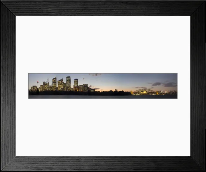 Framed Print : Sydney Harbour panorama at dusk Framed Print : Sydney Harbour panorama at dusk