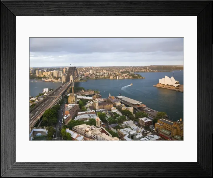 Framed Print : Australia, The Rocks, Sydney Harbor & Bridge Framed Print : Australia, The Rocks, Sydney Harbor & Bridge