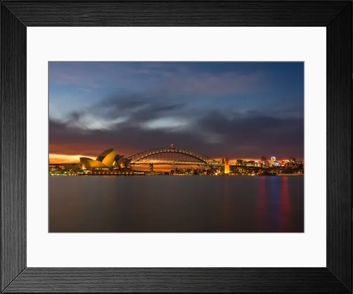 Framed Print : Golden Sunset over Sydney Harbour Framed Print : Golden Sunset over Sydney Harbour