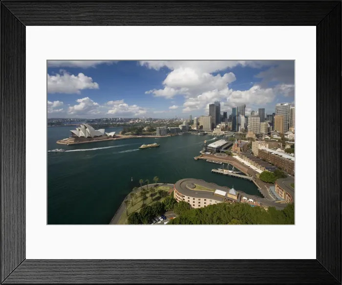 Framed Print : Australia, Sydney, Sydney Harbour, aerial view Framed Print : Australia, Sydney, Sydney Harbour, aerial view