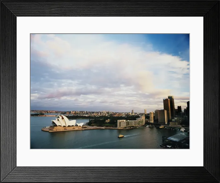 Framed Print : Australia, Sydney, Sydney Harbour and Opera House, aerial view Framed Print : Australia, Sydney, Sydney Harbour and Opera House, aerial view