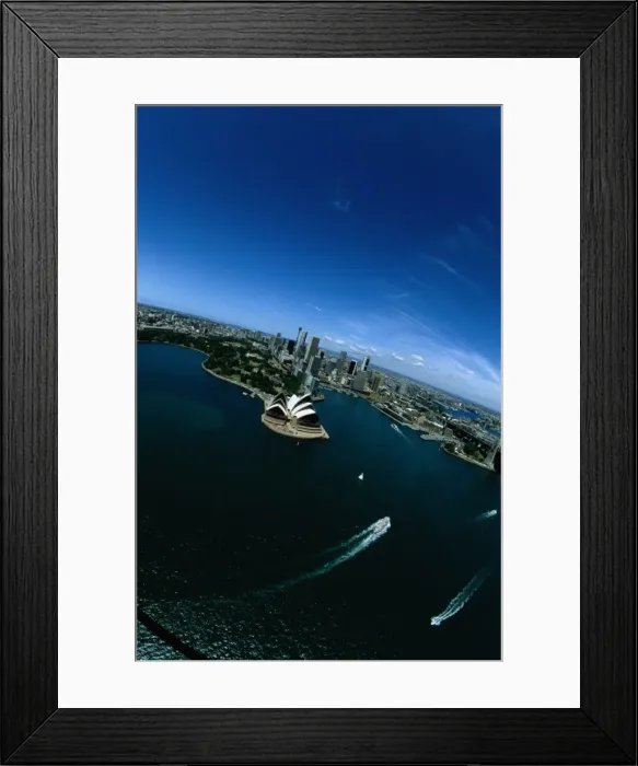 Framed Print : Aerial View of the Sydney Opera House in Australia Framed Print : Aerial View of the Sydney Opera House in Australia