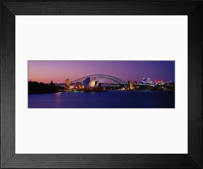 Framed Print : Australia, New South Wales, Sydney harbor, night Framed Print : Australia, New South Wales, Sydney harbor, night