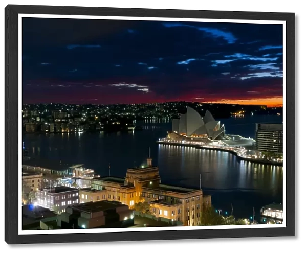 Sydney Harbour and Sydney Opera House at dawn