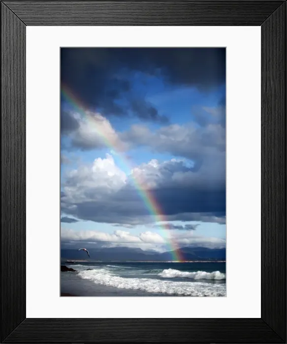 Framed Print : Rainbow in Byron Bay beach of Australia Framed Print : Rainbow in Byron Bay beach of Australia