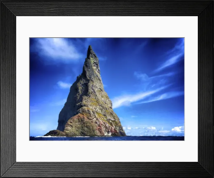Framed Print : Balls Pyramid, The South Face