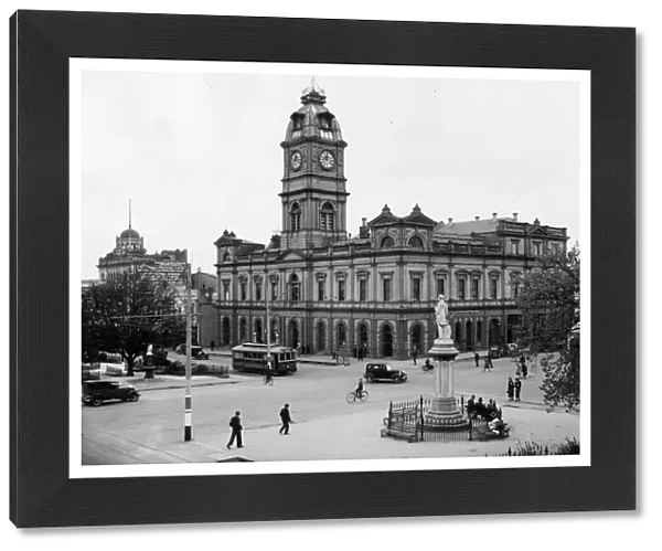 Ballarat. circa 1930: The town hall of the city of Ballarat in Victoria