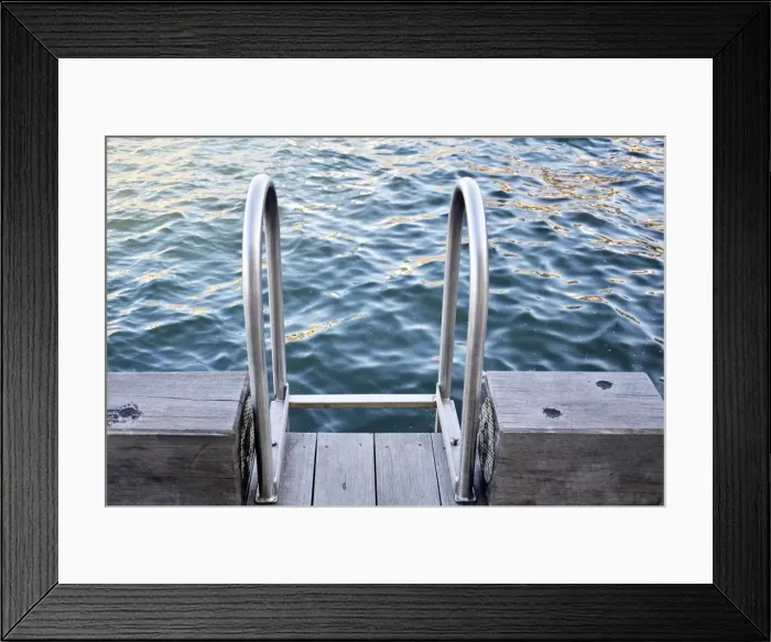 Framed Print : Railing handles Framed Print : Railing handles