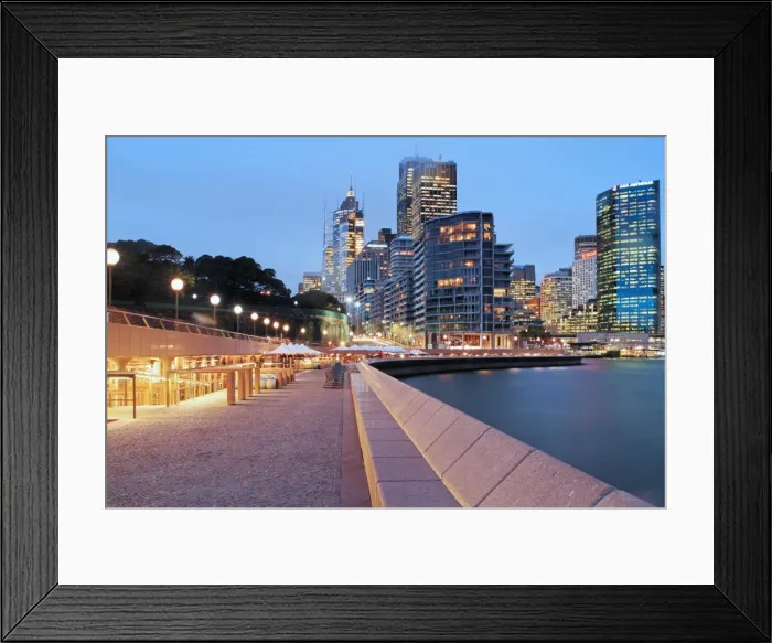 Framed Print : Rainy / cloudy Sydney, circular quay Framed Print : Rainy / cloudy Sydney, circular quay