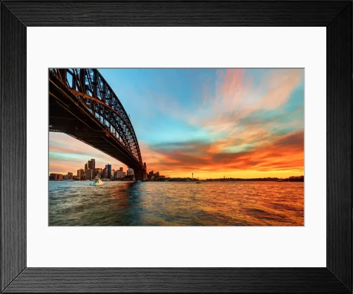 Framed Print : Sydney Harbour Bridge at sunset Framed Print : Sydney Harbour Bridge at sunset