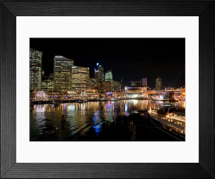 Framed Print : Sydney skyline at night Framed Print : Sydney skyline at night