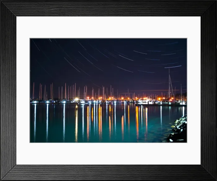 Framed Print : Harbour at night Framed Print : Harbour at night