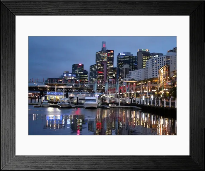 Framed Print : Darling harbour marina Framed Print : Darling harbour marina