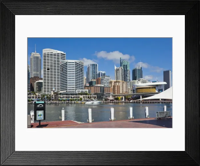 Framed Print : Sydney skyline from Cockle Bay Framed Print : Sydney skyline from Cockle Bay