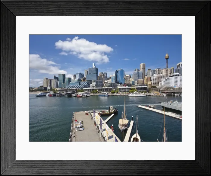 Framed Print : Sydney skyline Darling Harbour