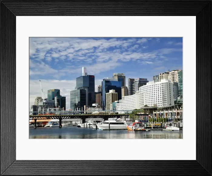 Framed Print : Australia, New South Wales, Sydney, Cityscape at Darling Harbour