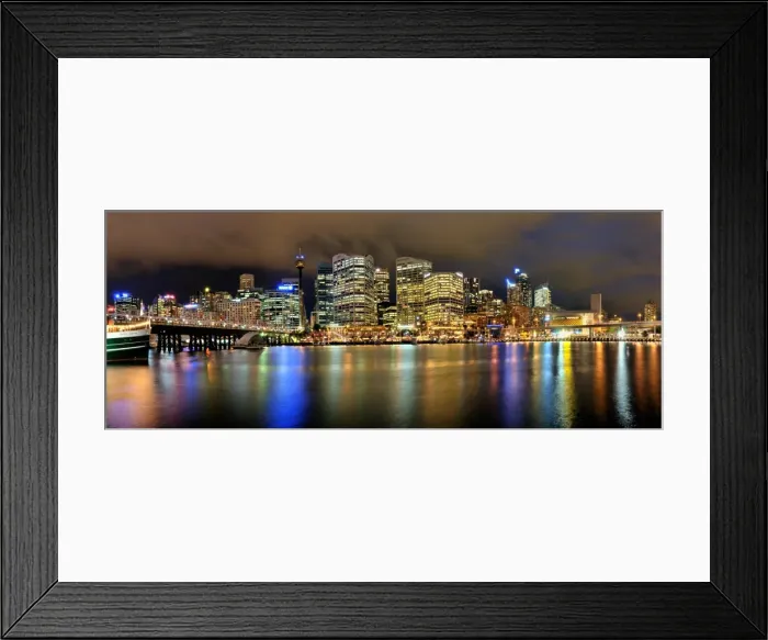 Framed Print : Sydney Skyline from Darling Harbour Panorama Framed Print : Sydney Skyline from Darling Harbour Panorama