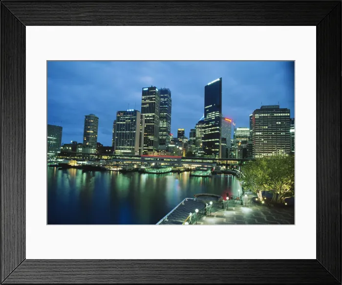 Framed Print : Australia, Sydney skyline at dusk Framed Print : Australia, Sydney skyline at dusk