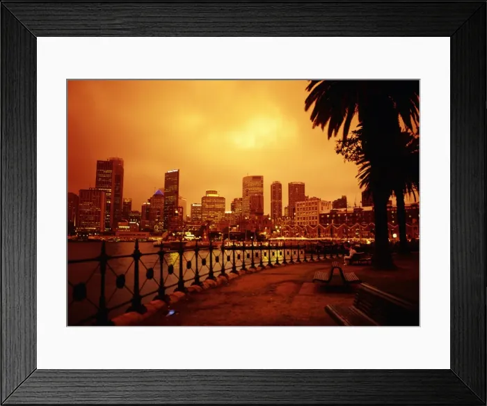 Framed Print : City Skyline, Sydney, Australia at Night Framed Print : City Skyline, Sydney, Australia at Night