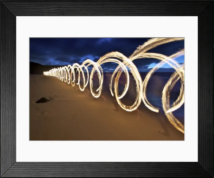 Framed Print : Running & swinging with fire Framed Print : Running & swinging with fire