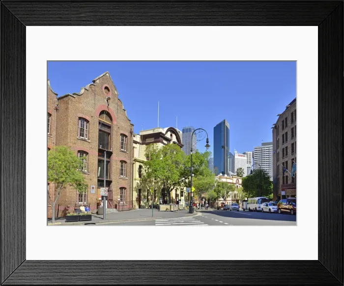 Framed Print : Old buildings with Sydney Central Business District in backround