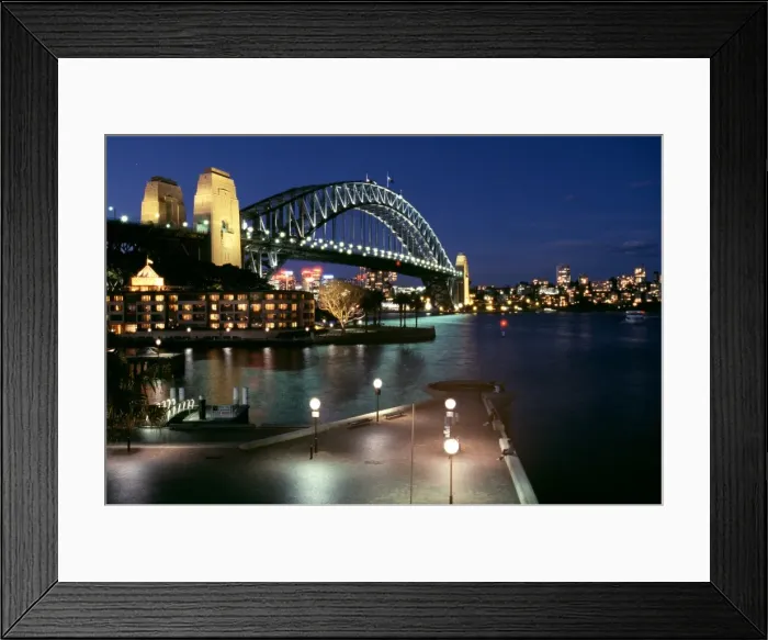 Framed Print : Sydney Harbour Bridge at Night