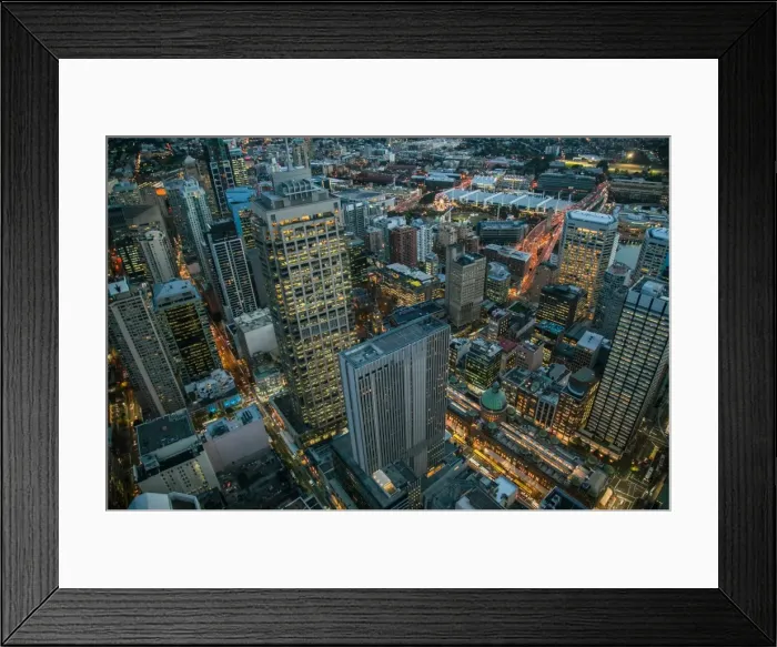 Framed Print : Australia skyline at night