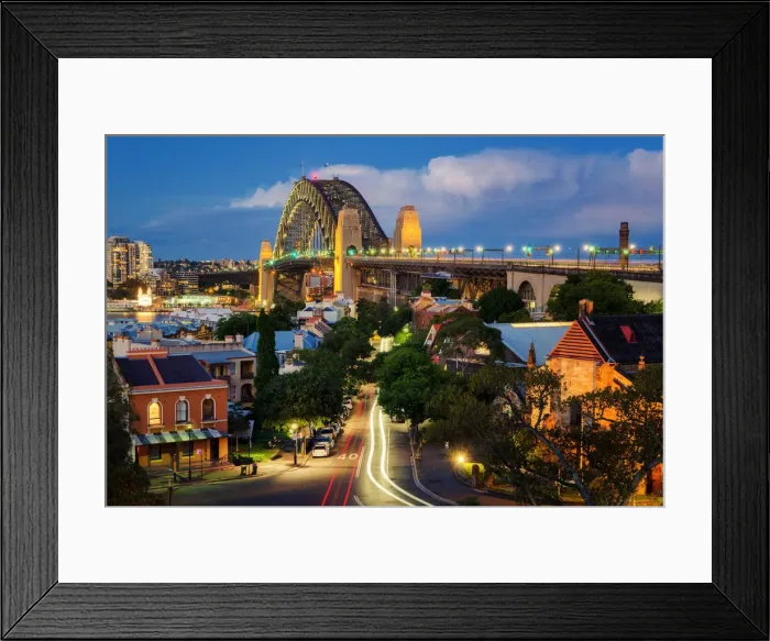 Framed Print : Twilight over the Harbour Bridge