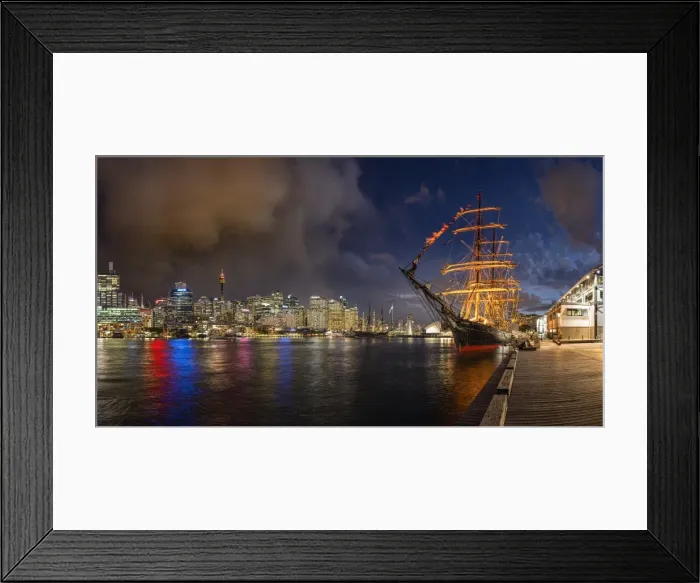 Framed Print : Darling harbour - Tall ship Framed Print : Darling harbour - Tall ship