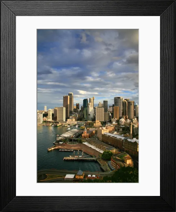 Framed Print : Sydney skyline with Circular Quay in foreground
