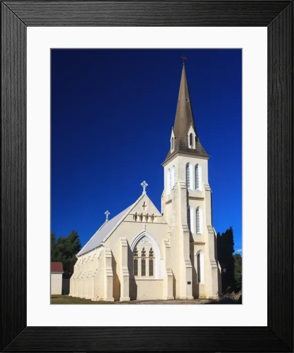 Framed Print : White Church at Evandale