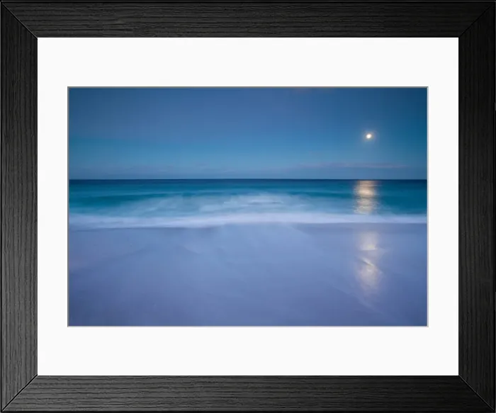 Framed Print : Full moon over Bay of Fires. Tasmania