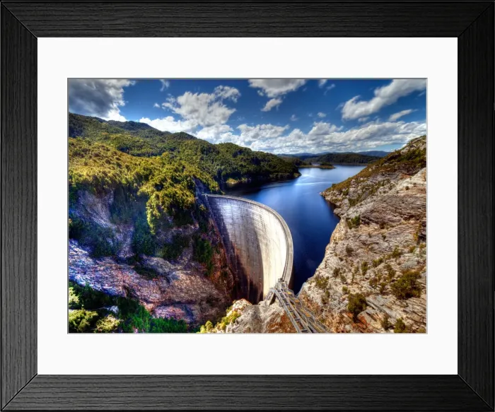 Framed Print : Gordon dam in Tasmania Framed Print : Gordon dam in Tasmania