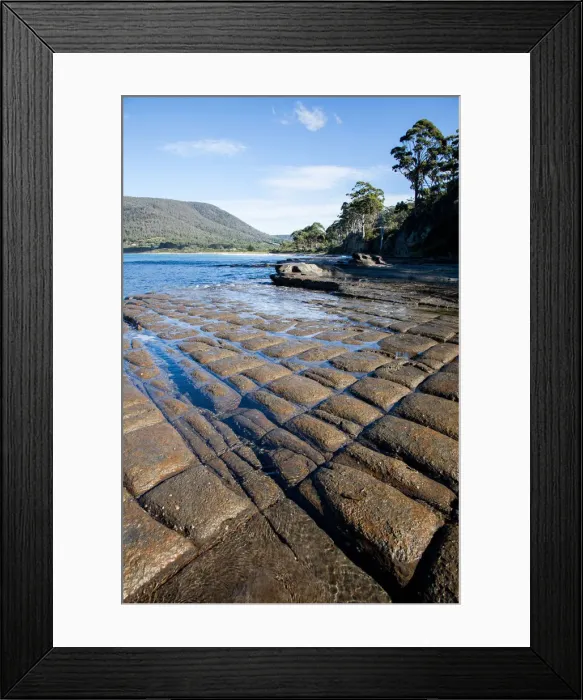 Framed Print : Tessellated pavement. Tasmania, Australia