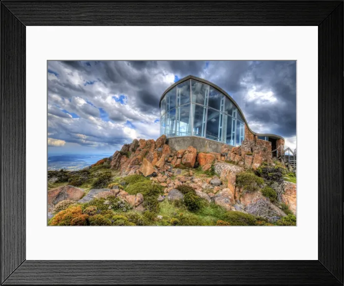 Framed Print : Lookout building at mount wellington, Hobart Framed Print : Lookout building at mount wellington, Hobart