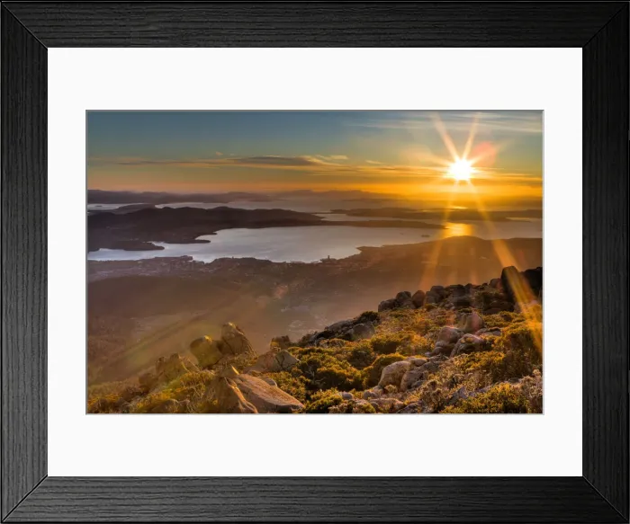 Framed Print : Sunrise over Hobart, Tasmania Framed Print : Sunrise over Hobart, Tasmania